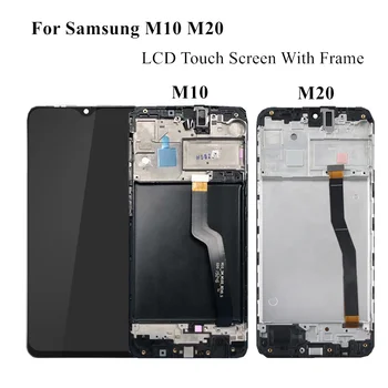 Oriģināls LCD Samsung M10 SM-M105 M105F/DS LCD Samsung M20 SM-M205 M205F/DS LCD Ekrānā Pieskarieties Digitizer Montāža