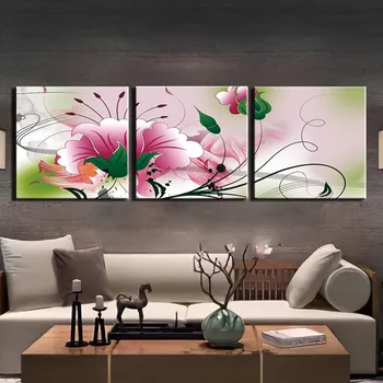 Audekla Apgleznošana Sienu Mākslas Rāmis Iespiesti Attēli 3 Panelis Plakāts Joprojām dzīvi ziedu Foto Dzīvojamā Istaba Dekori