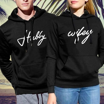 Vīrs un Wifey Pāris Valentīna Dienā Classic Streetwear Rozā Apģērbu Modes 2020. Gadam Sieviešu Hoodies Atbilstošas sporta Krekls