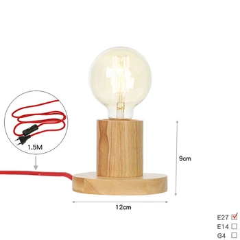 AC 90-260V Slēdzis LED Galda Lampas Ziemeļvalstu Koksnes Lasot Grāmatu Galda Gaismu Guļamistabā Home Deco galda Lampas Leeslamp
