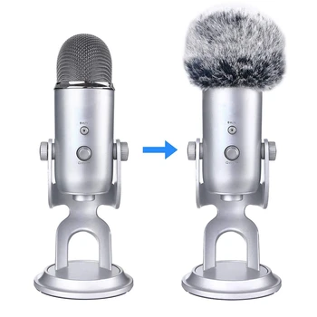 Mikrofons Pūkains Windsn - Mic Vēja Segumu Kažokādas Filtrs Kā Putu Vāks Zilā Yeti, Zils Yeti Pro Usb Kondensatora Mikrofons