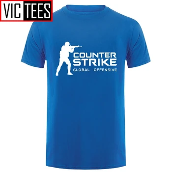 Vīriešu Zīmolu Tee CS IET T Krekls Counter Strike Global Aizskarošu CSGO T Gadījuma Komanda, Spēles, Smieklīgi T-Krekls Vasaras Topi