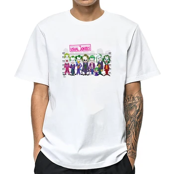 Hip Hop Joker T Krekls draugiem Streetwear Īsām Piedurknēm Top Lakrosa Vīriešu T-krekls Smieklīgi Halloween Šausmu T Harajuku Unisex Krekli