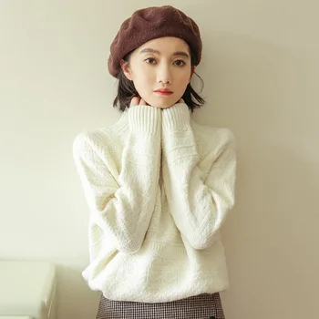 Rudens Ziemas Sieviešu Džemperis Ar Garām Piedurknēm Vintage Džemperis Ir 2021. Korejas Drēbes Sieviešu Džemperis Zaudēt Outwear Modes Apģērbu 10916