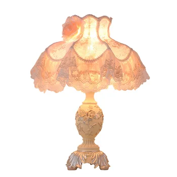 2020. Gadam Creative Galda Lampa, Eiropas Klasisko Luksusa Luksusa Sveķu Retro Mākslas Gultas Lampa