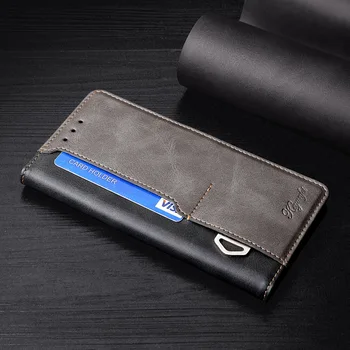 Pu Leather Flip Maciņš Folio Magnētisko Kontrasta Krāsu Aizsardzības Telefonu Gadījumā Vāks Xiaomi Redmi Piezīme 2 3 4 5 6 7 8 9