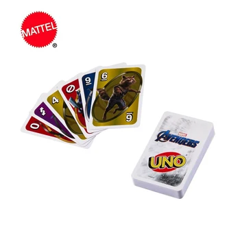 Mattel UNO Spēles, Brīnums Avengers Kāršu Spēle, Ģimenes Smieklīgi Izklaides galda Spēle Poker kāršu Spēlei Dāvanu Kastē GDJ80
