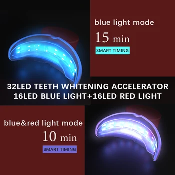 Zobu Balināšanas Zilā un Sarkanā krāsā, Aukstās gaismas Zobu Balināšana 35% Karbamīda peroksīda Želeja 3*2 ml Mutes zobu balināšanas komplekts dropshopping 2020