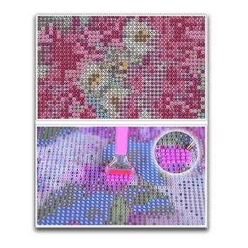DIY 3D Rozā peoniju ziedi Dimanta Mazayka Dimanta Krāsošana Dimanta Izšūšana Modeļi Rhinestone Dimanta Mozaīkas rokdarbi XY1