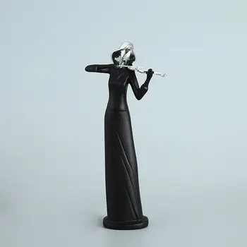[Amatu] Abstraktu Skulptūru mūzikas grupas Ģitārists, Ģitāras spēlētājs attēls modelis Statuja Mākslas Griešanai Sveķu Statuetes Mājas Apdare
