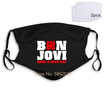 Bon Jovi Ir Jauka Diena Smīns Logo, Vīriešu, Vīriešu, Sieviešu Mutes Maskas Filtrs