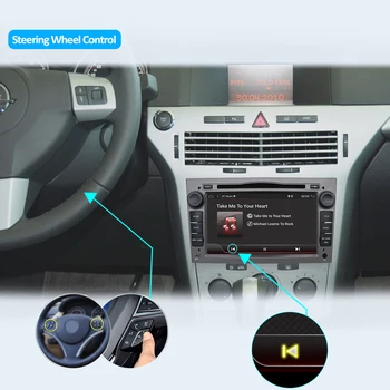 2 din Četrkodolu Android 10 Auto magnetofona GPS DVD Atskaņotāju Opel Astra H Vectra Corsa Zafira B C G atbalsts OBD2 ar wifi