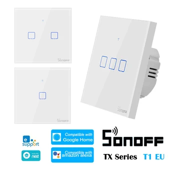 SONOFF T1 ES TX-Sērijas 433 RF Smart WiFi Sienas Slēdzi, Atbalsta eWelink Automatizācija ir Saderīga ar Google Home Alexa