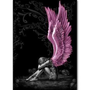 5D Eņģelis Seksīga Meitene DIY Dimanta Krāsošana Pilnu Kvadrātveida, Apļveida,Dimanta Izšuvumi 3d Attēlu rhinestones,