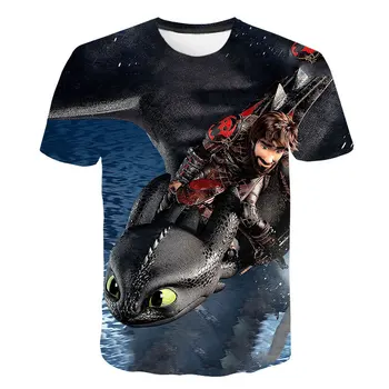Vasaras T-krekli, Kā Train Your Dragon 3D Iespiestas Bērnu Īsām Piedurknēm Tshirts Gadījuma Streetwear Bērniem Drēbes