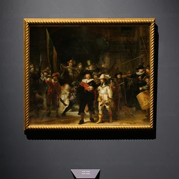 Rembranta Van Reina: Nakts Skatīties Kanvas Glezna Nīderlande Slaveno Mākslas Darbu Paintintg Sienu Apdare