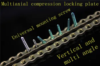Dzīvnieku ortopēdijas instrumentu medicīnas 5.0 universālā Multiaxial kompresijas slēdzenes Titāna plāksnes polyaxis 1.5 2.0 bloķēšanas skrūvi Pia