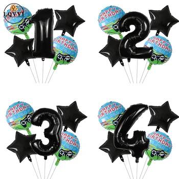 5gab Video Spēļu Kontrolleris Folijas, Hēlija Baloni, Happy Birthday Līmeni uz Augšu Balonu Dzimšanas dienas svinības Dekori Bērnu Rotaļu Globos Supplie