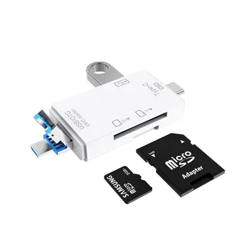 XP-82 Micro SD TF Karšu Lasītājs, USB 2.0 Karšu Lasītājs Mikro Adapteris Flash Drive Smart Atmiņas Karšu Lasītājs Tips C Cardreader
