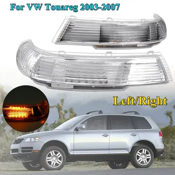 1 Gab. Atpakaļskata Atpakaļskata Ārējie Spoguļi LED Pagrieziena Signāla Gaismu VW TOUAREG 2003 2004 2005 2006 2007 Indikators Car Styling