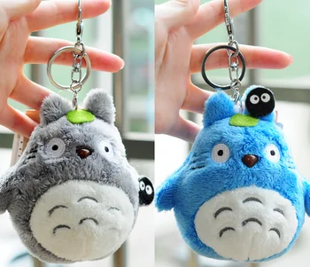 Mini 10cm Totoro Plīša Rotaļlieta kawaii Anime Totoro Keychain Rotaļlietas, Plīša Pildījumu Kulons Totoro Lelles