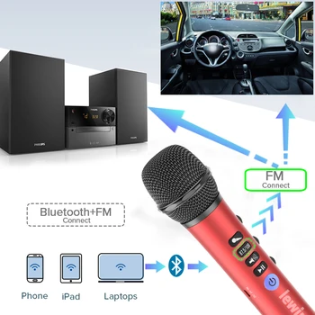 Lewinner L-698 Bezvadu Karaoke Mikrofons Bluetooth Skaļrunis 2-in-1 Rokas Dziedāt & Ierakstīšanas Portatīvo KTV Spēlētāju iOS/Androi
