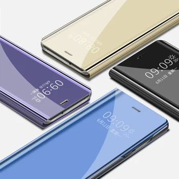 Par Coque Huawei P Smart 2020 Gadījumā Luksusa Spogulis Smart Ādas Pārsegu, Lai Huawei P Smart 2020 POT-LX1A 6.21