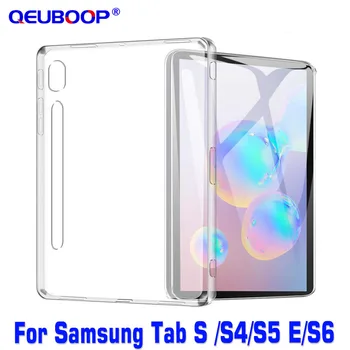 Caurspīdīgs Vāciņš Samsung Galaxy Tab S5e S4 S6 10.5 collu SM-T830 T835 T837 T720 T725 T860 T865 TPU Gadījumā Cilnes S 8.4 T700 T705C