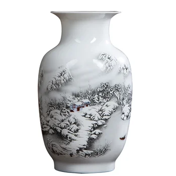 Jingdezhen Smalkas Keramikas Vāze Vienošanās, Ziedu Sākuma Apdare, Dzīvojamā Istaba, Vīna Skapis Vienošanās Amatniecības