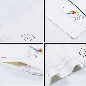 Sieviešu Nightgowns Sleepshirts Ruffles Karikatūra Izdrukāt Īsām Piedurknēm Vasaras Korejiešu Stilā Zaudēt Sleepwear Ikdienas Atpūtas Elegants Moderns