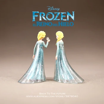 Disney Saldēti Elsa princese 7cm mini lelle Rīcības Skaitlis Poza Anime Apdare Kolekcija Statuetes Rotaļlieta modelis bērniem