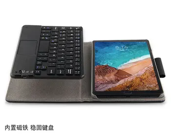 Gadījumā Xiaomi MiPad 4 Plus 10.1 collu Bezvadu Bluetooth klaviatūru Luksusa biznesa PU Ādas Tablete seguma Coque+pildspalva