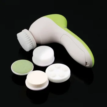 1 Komplekts 5-in-1 Elektriskā Mazgāt Seju Mašīna Sejas Poru Tīrāku Ķermeņa Tīrīšanas Masāža Mini Ādas Skaistumu Massager Suka
