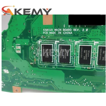 ERILLES Jaunu K501UX 4 gb RAM/i7-6500U GTX950M/4G Mātesplati Par ASUS K501UX K501UB K501U K501 Laotop Pamatplate (Mainboard)