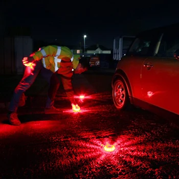 Geoeon LED Avārijas auto Gaismas Ceļu Signālraķetes Brīdinājuma Nakts Gaismas Ceļa Disks, Bāka, Sarkanā, Zilā Led ceļu Policijas Led Gaismas