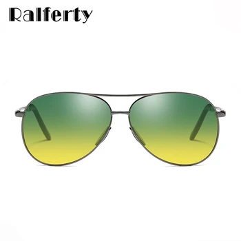 Ralferty Polarizētās Izmēģinājuma Saulesbrilles, Vīriešu, Sieviešu Vintage Diena, Nakts Redzamības Braukšanas Brilles Vīriešu Dzeltens-Zaļš Vadītāja Aizsargbrilles D0971