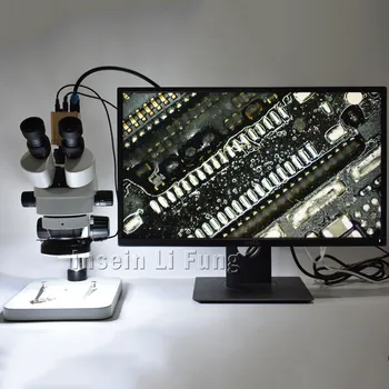 HD 1080P Rūpniecības Ciparu Video Elektronu Mikroskopa Kamera, HDMI VGA USB izejas ar Regulējams Gredzens LED Gaismas Avots
