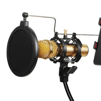 Galda Kondensatora Studijas Mikrofona Statīvu Mobilā Tālruņa Turētāju bm 800 Mikrofona Statīvs ar Zirnekļa Šoks Mount Karaoke mikrofons