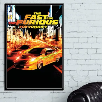 Fast & Furious Filmu Sērijas Classic Paul Walker, Vin Māksla, Glezniecība, Zīda Gleznas Plakāts, Sienas, Mājas Dekoru картины на стену