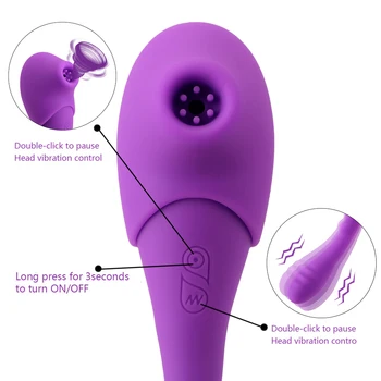 OLO Dzelksnis Clit Sūcējs Nepieredzējis Vibrators, Dildo Vibratoru, Vibrācijas, kas Orālo Seksu Klitora Stimulators Seksa Rotaļlietas Sievietēm