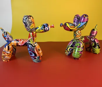 Grafiti Mākslas Balonu Suns Vienkārši Radoši Mākslas Krāsu, Sveķu Suns Rotājumi, Mājas Ieejas Vīna Ministru Kabineta Rotājumi Amatniecības