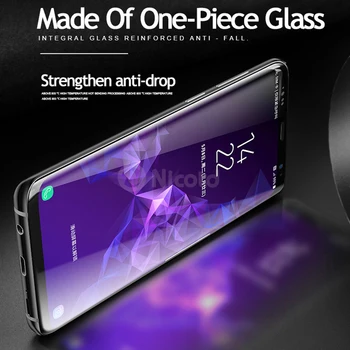Nicotd UV Rūdīta Stikla Samsung Piezīme 9 8 S8 S9 S10 5D Pilna Šķidrā Līme Screen Protector For Samsung Galaxy Note 8 S8 S9Plus