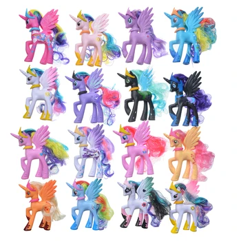 16 Stila Mans Mazais Ponijs Rotaļlietas Retums Apple Jack Rainbow Dash Princese Celestia Rīcības Attēlu Kolekcija Modeļu Lelle, Rotaļlietas Bērniem
