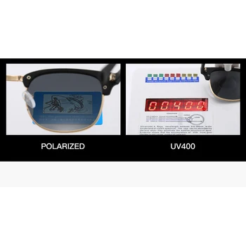 Polarizētās Saulesbrilles Pusi Rāmi, Vintage, Saules Brilles Slavenu Zīmolu Sunglases Polaroid Saulesbrilles Retro Feminino Sievietēm Vīriešiem