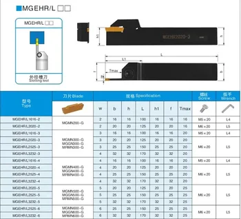 MGEHR1010-1.5 Porte-outil à fente externe + 10 pièces Ielikt à fente lv carbure MGMN150 PC9030 Outil de tournage