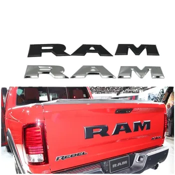 1 komplekts Auto tailgate 3D RAM Burtu, Logotipu, Emblēmu Aizmugurē, Bagāžnieka Nozīmīti, Uzlīmi, Par Dodge Ram 1500 2016 2017 2018