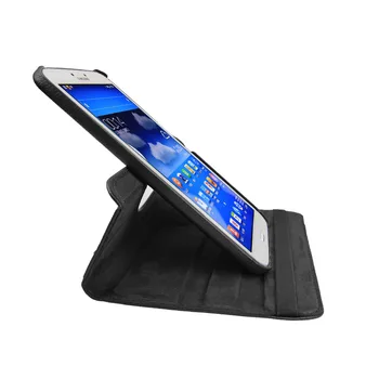 360 Rotācijas PU Ādas Aizsardzības Gadījumā Segtu Maisiņš Samsung Galaxy Tab 3 8.0