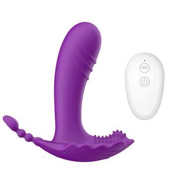 Klitora Stimulators Neredzams Kluss Biksīšu Dildo Vibratoru Anālajā Plug 10 Režīmus, izmantojot Tālvadības pults Vibrācijas Seksa Rotaļlietas Sievietēm