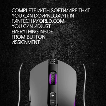 FANTECH X9 Profesionālās Vadu Spēļu Pele Regulējams 4800 DPI Optisko Kabeli Peli, Lai FPS LOL Mouse Gamer USB Peles Peles