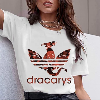 Jaunu Arya Stark Dracarys T Krekls Sievietēm Daenery Māte Drogon Uguns Print T-Krekls Harajuku Vasaras 90s Tshirt Top Grafiskais Tee Sieviete